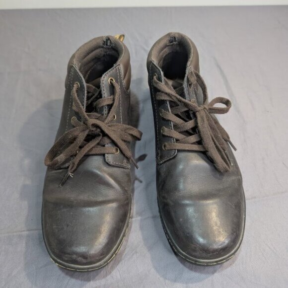 Dr Martens Maleke Lace up Shoes Boots Brown leather Size Men 11 - Picture 1 of 9